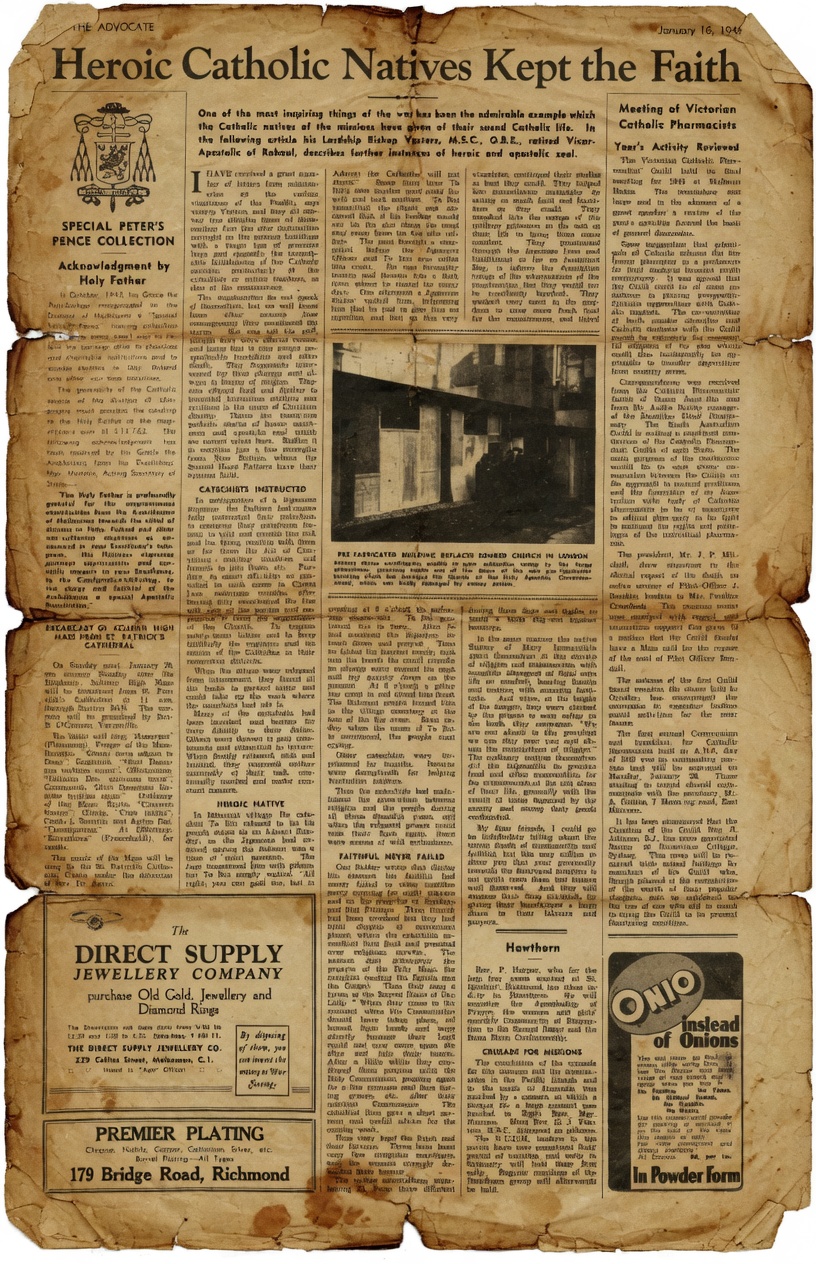1946 01 16 The Advocate Heroic Catholic natives kept the faith 1